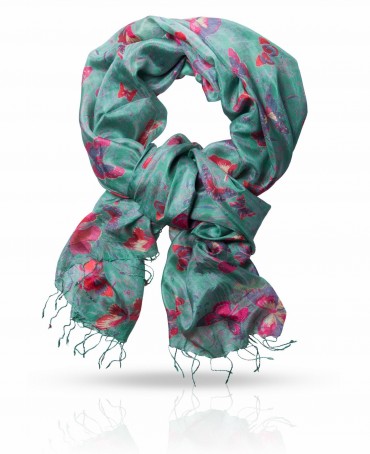 Палантин Женский S-BUTTER.GRAFITI/TURQU